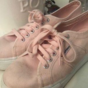 Pastel Pink Superga Platforms